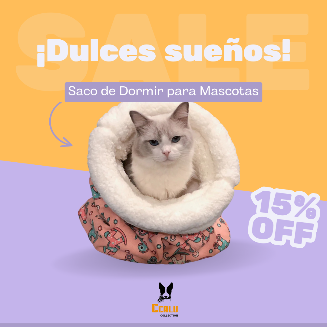 FelinoDreams™ -Saco de Dormir para Gatos y Mascotas Pequeñas